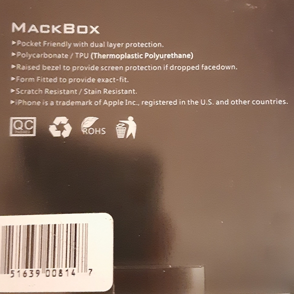 🆕️ Grey & black MACKBOX Apple iPhone Size 7/8 Plus back case - Picture 4 of 4